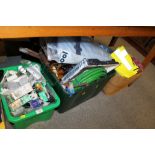 THREE BOXES OF SUNDRIES TO INC LIGHT BULBS, HOSE ETC