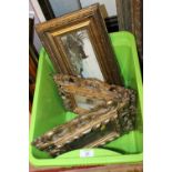 A SMALL QUANTITY OF GILT FRAMED PICTURES, WATERCOLOURS ETC