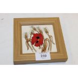 A MOORCROFT HARVEST POPPY PLAQUE