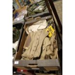 A TRAY OF WWII ERA MILITARY ITEMS
