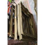 FIVE LARGE GILT PICTURE FRAMES