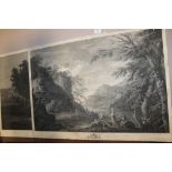 A SET OF THREE LINE ENGRAVINGS ON BOARD ' APOLLO & SYBIL', 'JACOB & LABAN' AND 'THE FINDING OF