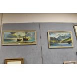 A PAIR OF FRAMED OIL ON BOARD PICTURES BY D.ROYLE