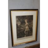 A FRAMED & GLAZED MEZZOTINT PORTRAIT OF ELIZABETH COUNTESS OF NORTHUMBERLAND, AFTER PETER LELY,