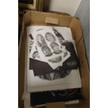 A TRAY OF PRINTS TO INC THE BEATLES, ELVIS ETC