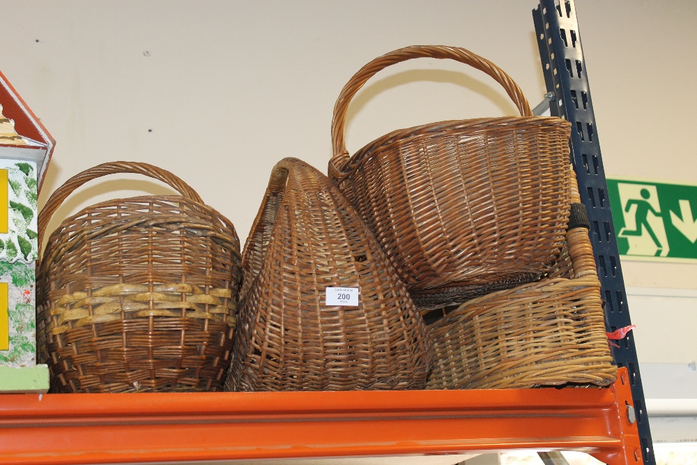 A SELECTION OF WICKER BASKETS