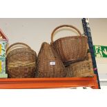 A SELECTION OF WICKER BASKETS