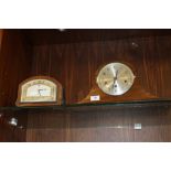 A SMITHS MANTLE CLOCK & ANOTHER