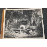 A MEZZOTINT - 'SUNDAY - DEDICATED TO ALL CHRISTIANS' AFTER WILLIAM COLLINS ENGRAVED S W REYNOLDS
