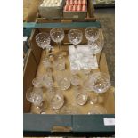 A SELECTION OF ROYAL BRIERLEY CRYSTAL GLASSES ETC