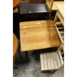 A CHILDS DESK AND CHAIR AND A TABLE (2)