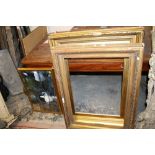 TWO LARGE GILT PICTURE FRAMES & A SIGNED OIL - NEIL SMITH 'NEW BEGINNINGS', CANADA GEESE (3)