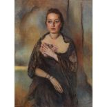 Kakia NATARIDOU Greek, 1897-1979 Portrait of a lady oil on canvas signed and dated 1937 lower left