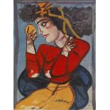 Dimitris MYTARAS Greek, b. 1934 Female figure acrylic on canvas signed lower right