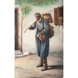 Othon YIAVOPOULOS Greek, 1862-1936 A native beggar of Cyprus oil on canvas signed and dated 1931