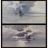 Angelos GIALLINA Greek, 1857-1939 Marinescape (a pair) watercolour on paper signed lower left (each)