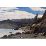 Nikolaos CHEIMONAS Greek, 1866-1929 Coastal landscape oil on canvas signed lower right