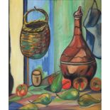 Tassos STEPHANIDES Cypriot, 1917-1996 Still life with fruit oil on hardboard signed and dated 63