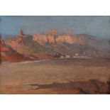 Nikolaos KALOGEROPOULOS Greek, 1889-1957 A view of the Acropolis oil on hardboard signed lower right