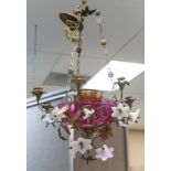 Venetian Style Art Glass Chandelier.