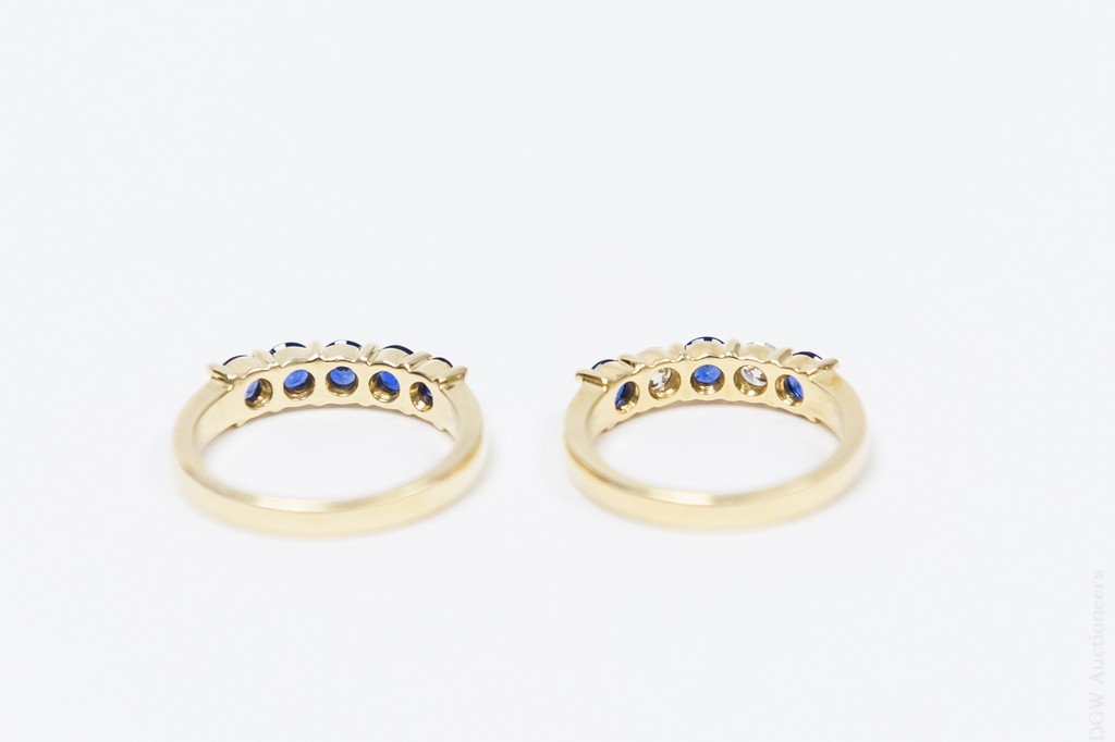 Diamond and Sapphire Ring Set. - Image 4 of 5