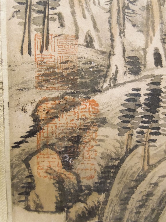 (2) Asian Hand Colored Scrolls. - Image 5 of 10