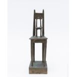 Sven Dalsgaard Bronze Sculpture, Chair on Chair.