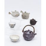 (3) Banko Teapots and a Tea Set.