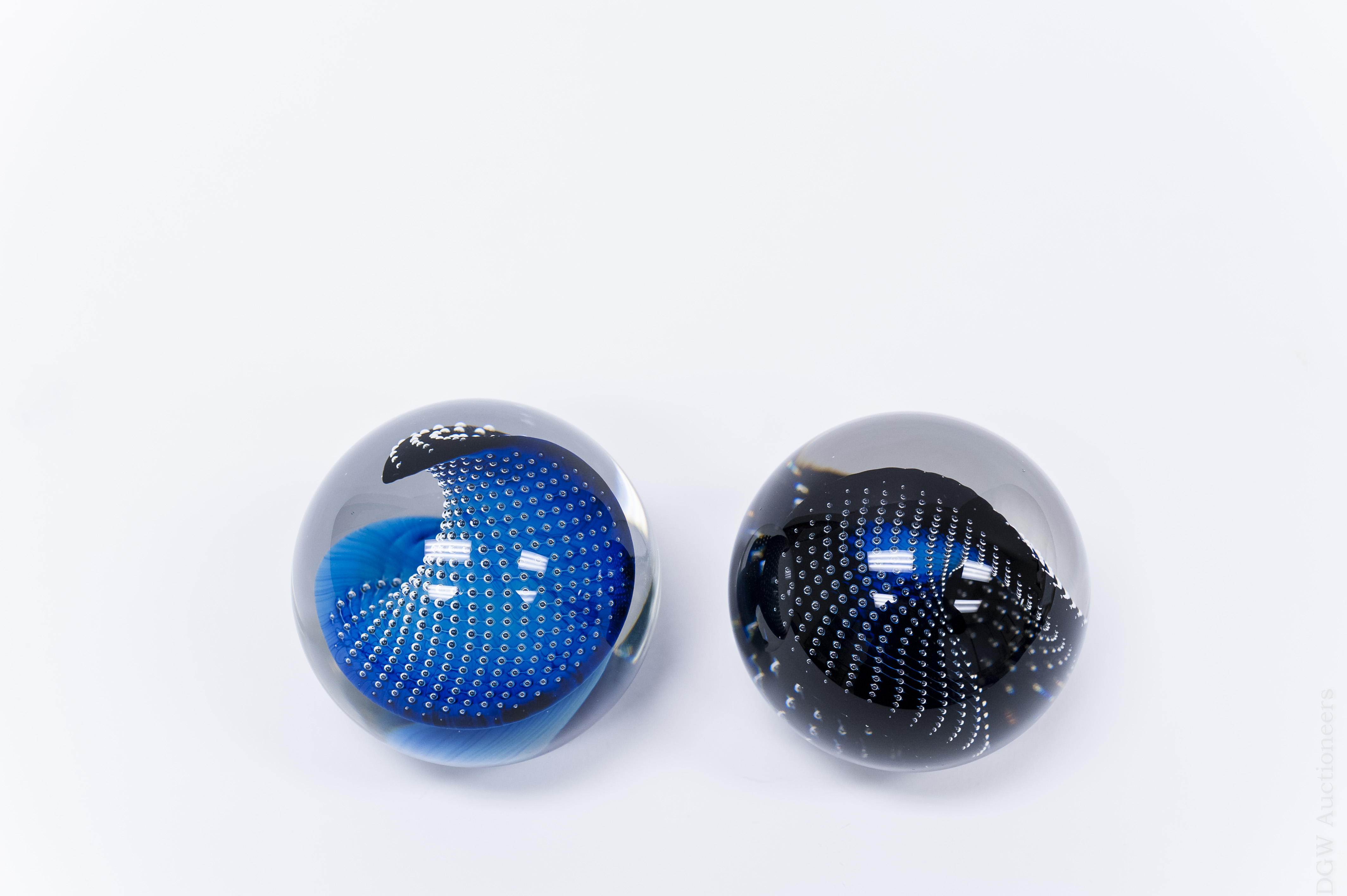 (2) Josh Simpson Iridescent Bubble Paperweights. - Image 5 of 8