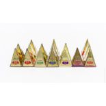 (16) Golden Pyramid Gramophone Needle Tins.