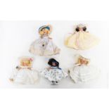 (5) Vintage Nancy Ann Storybook Dolls.