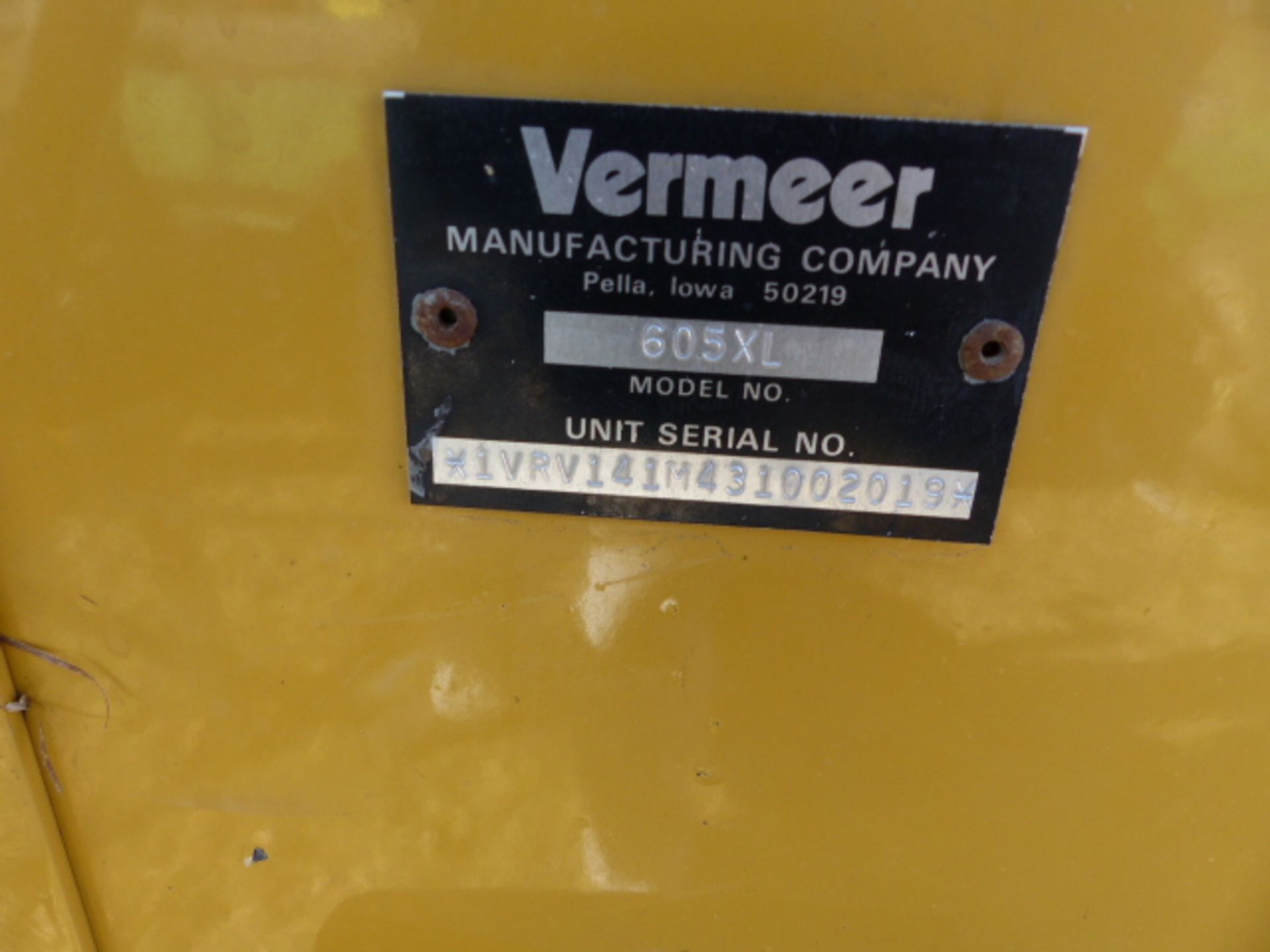 VERMEER 605XL BALER - Image 5 of 5
