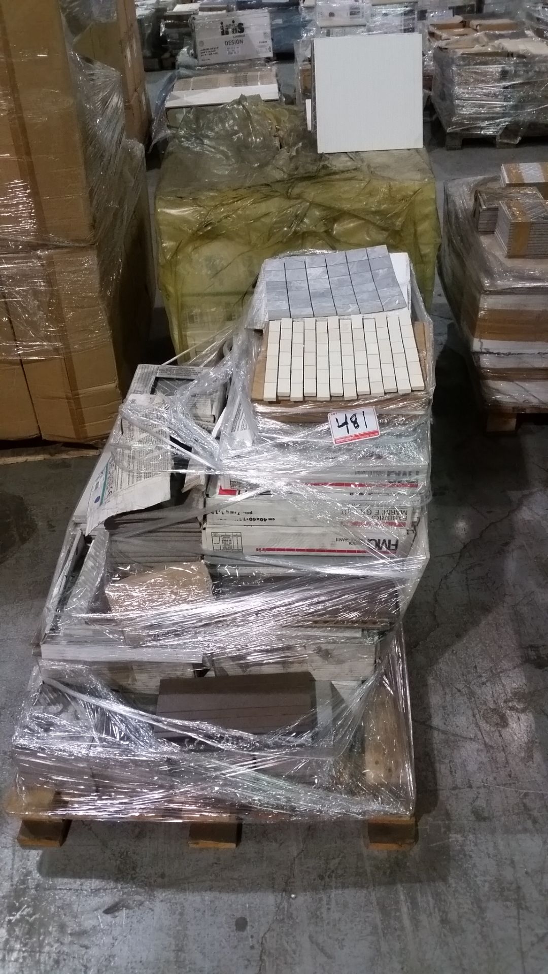 LOT - ASSORTED SKID OF TILES