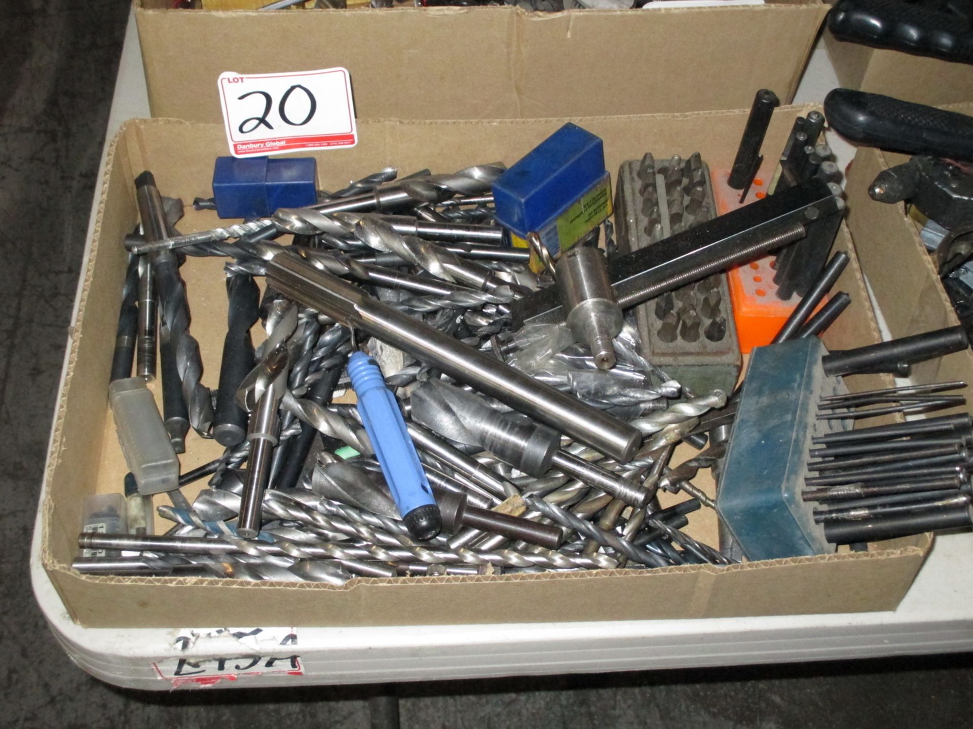 LOT - UNIVERSAL ASSTD DRILL BITS, GUIDES + # PUNCHES