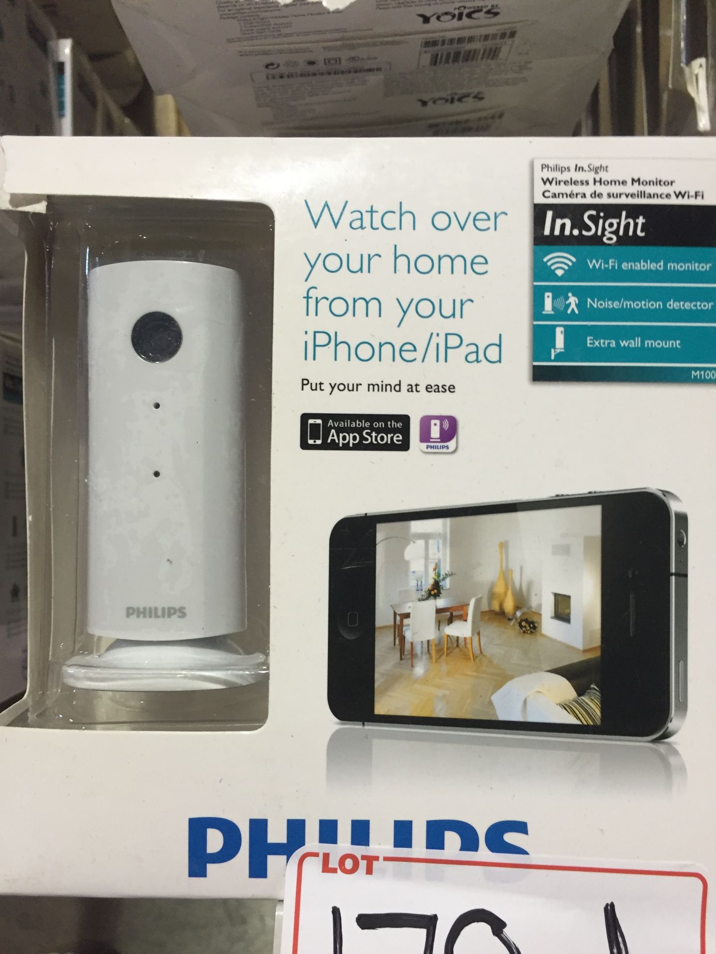 LOT - 10 UNITS - PHILIPS IN.SIGHT WIFI HOME MONITOR / SURVEILLANCE CAMERA (RETURNS)