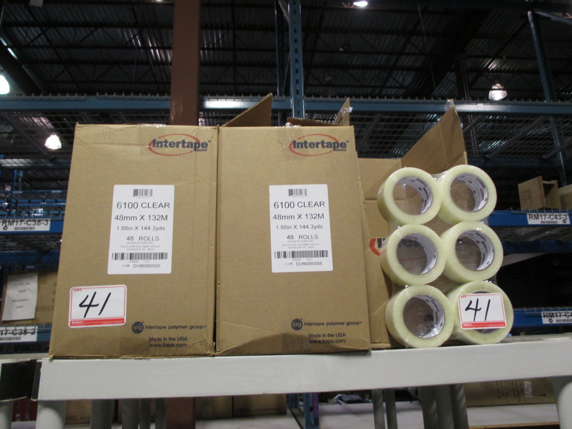 LOT - INTERTAPE 6100 CLEAR PACKING TAPE