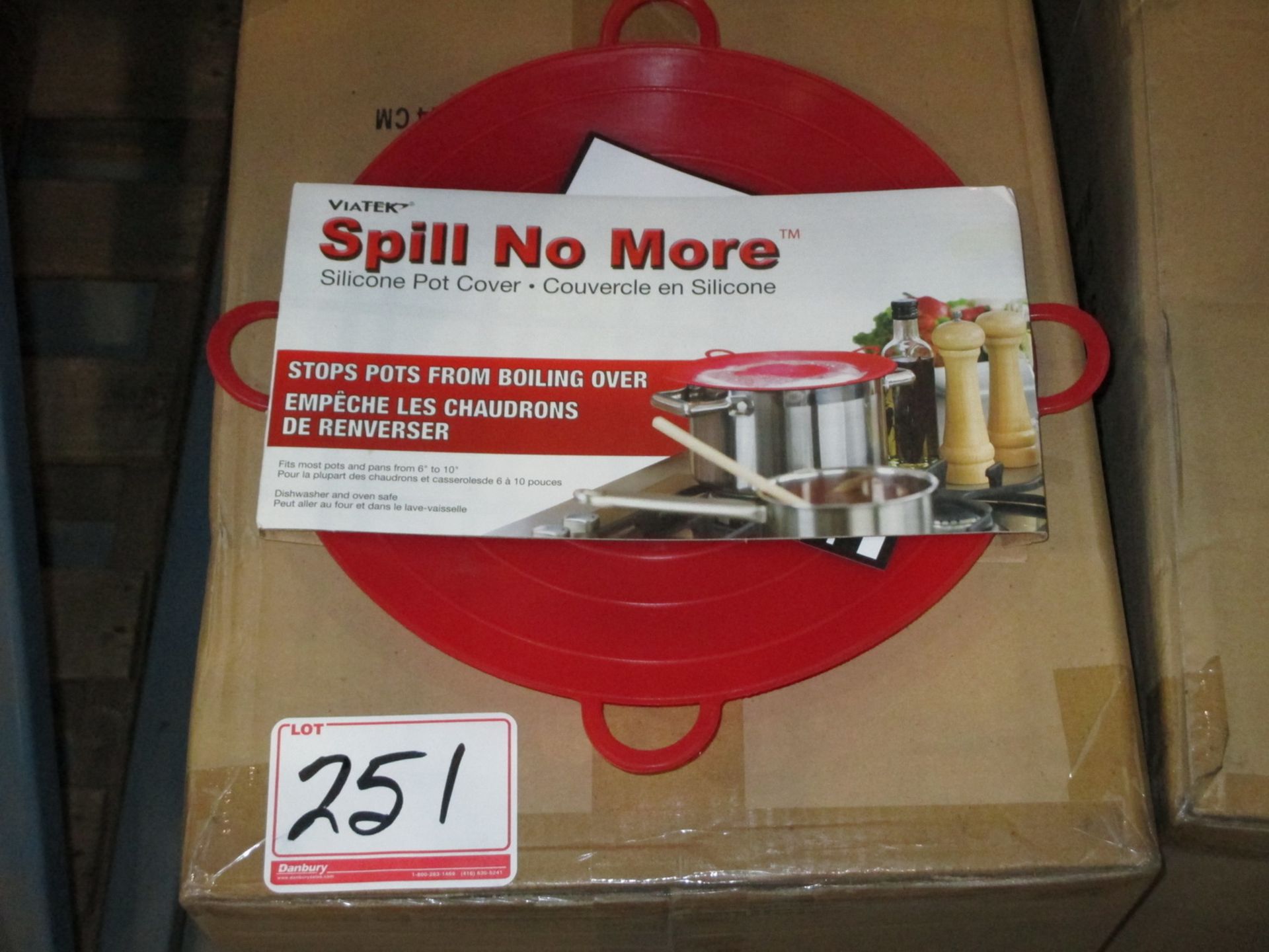 SETS OF 2 - SPILL NO MORE SILICONE POT COVERS ( 12 SETS OF 2 PCS - 10 BOXES)