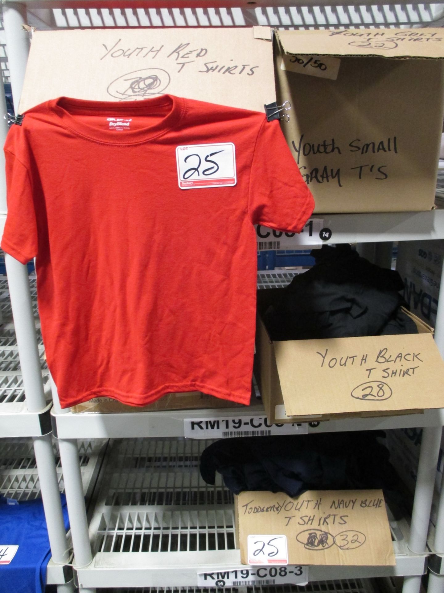 PCS - GILDAN RED/GREY/NAVY/BLK YOUTH + TODDLER ASSTD T-SHIRTS