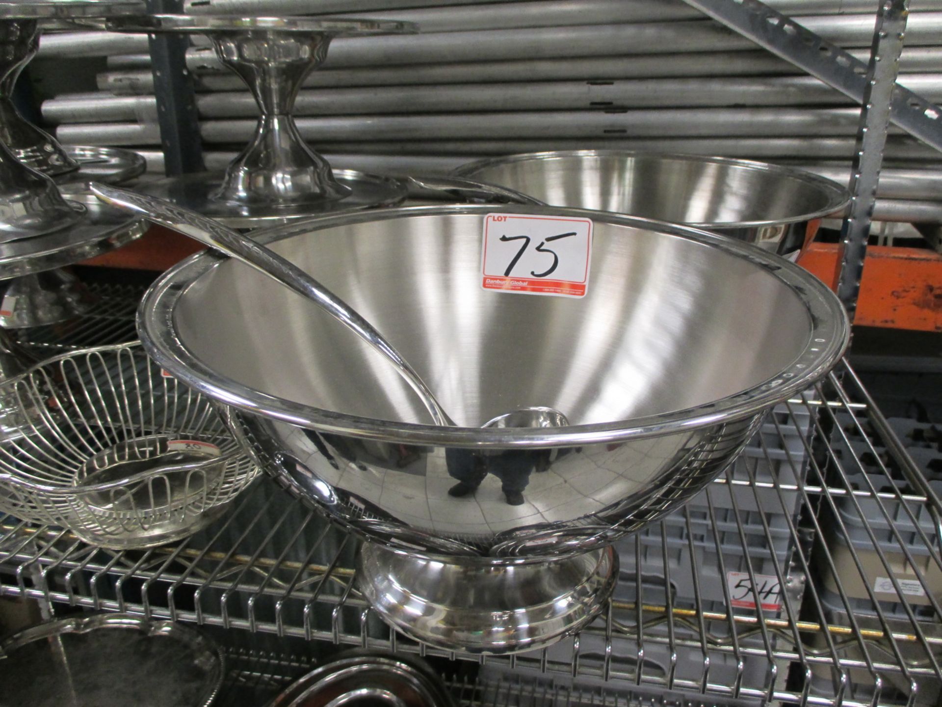 VOLLRATH # 82144 11-QT STAINLESS PUNCH BOWL + LADLE SPOON