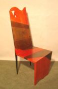 Cimbura, Vit (1950 Prag): Chair No 15/2 "Podzim" dat.1988 Ahorm massiv mehrfarbig gebeizt,Unikat-