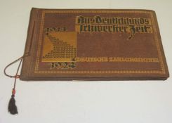 "Aus Deutschlands schwerster Zeit1914 - 1924" Notgeld-Album Album mit Goldprägung,16 Seiten über 100