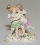 Königl. Meissen (Unterglasurblaue Marke (frühe Knaufzeit) 1850-1900, 1. Wahl): Figurengruppe "