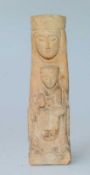 kleine romanische Madonna mit Kind Kalkstein, bildhauerische Arbeit nach mittelalterlichem