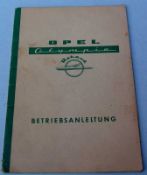 Betriebsanleitung Opel Olympia von 1956 originale Beriebsanleitung, illustriert, 26 Seiten +