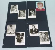 Sammlung von 10 orig. Autographen int. Filmstars 50er Jahre Sammlung Autogrammkarten der