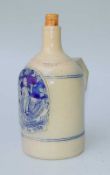 Schnaps-Flasche "Levert&Co Amsterdam" Keramik mit Salzglasur, altertümliche Flasche mit Henkel,