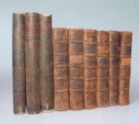 Medizinische Bücher, Frankreich 1791 und 1741 6 Bände in Leder gebunden, "Supplément de lábregé de
