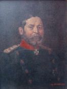 Sinzingr: Portrait eines Preussischen Offiziers Öl auf Leinwand, später signiert und dat. 1920 (