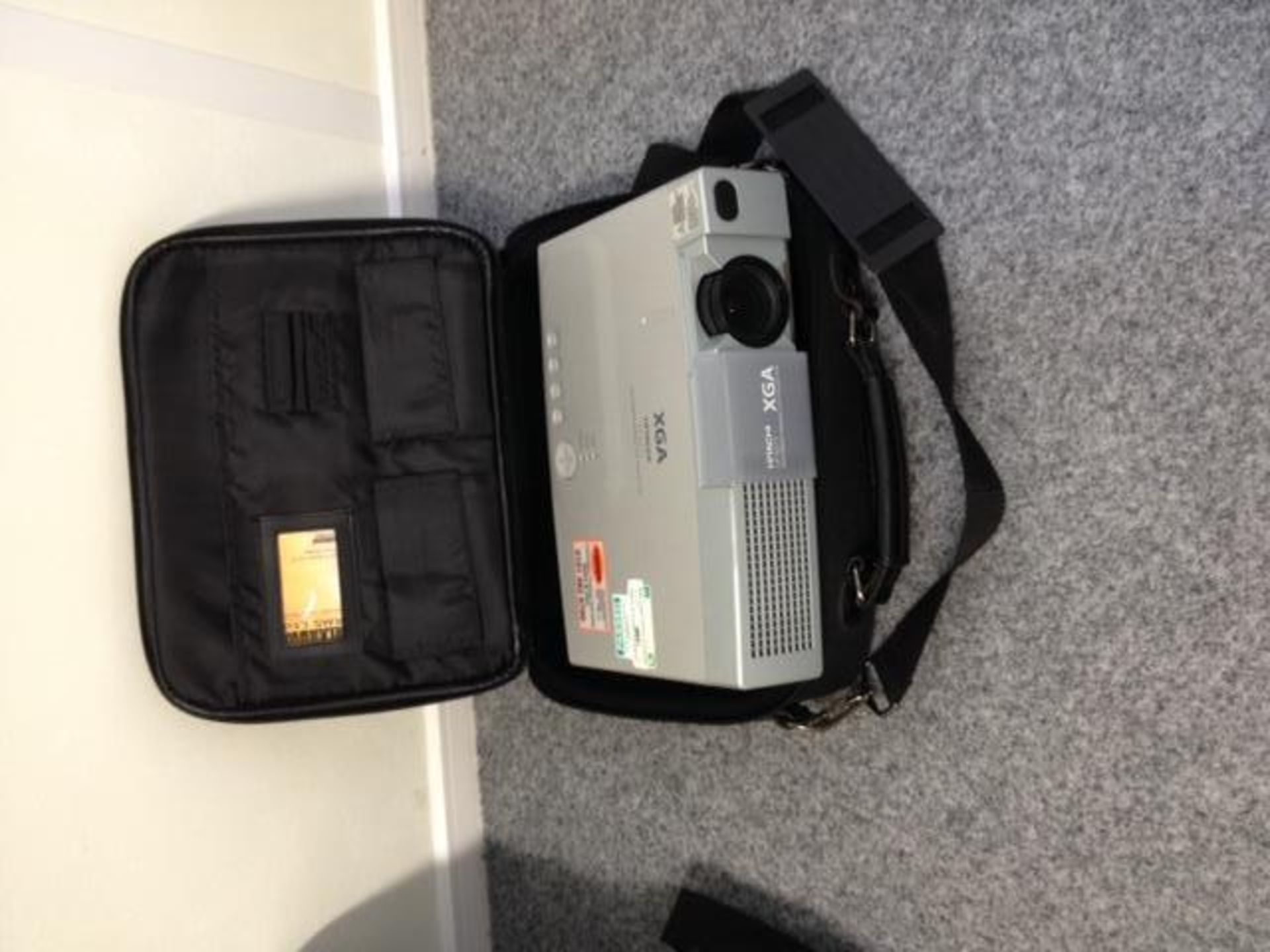 Hitachi XGA Model CP-X275WAT multimedia LCD projector S/No: G2F007278 with carry case