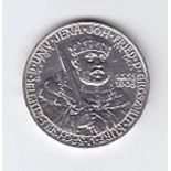 Sachsen-Weimar-Eisenach, Wilhelm Ernst, 5 Mark 1908 A. Zur 350-Jahrfeier der Uni Jena. Stgl.